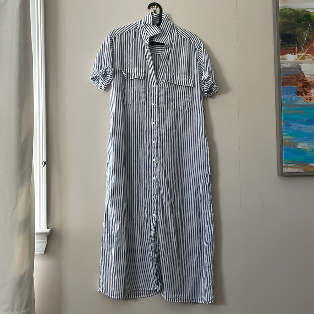 Linen shirt dress